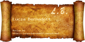 Lucza Bernadett névjegykártya