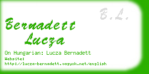 bernadett lucza business card